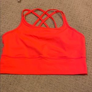 Neon pink/orange GAP sports bra